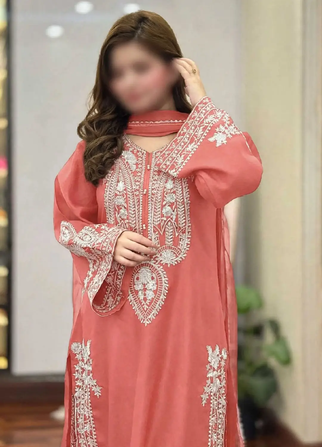 3 Pcs Women's Unstitched Embroidered Suit