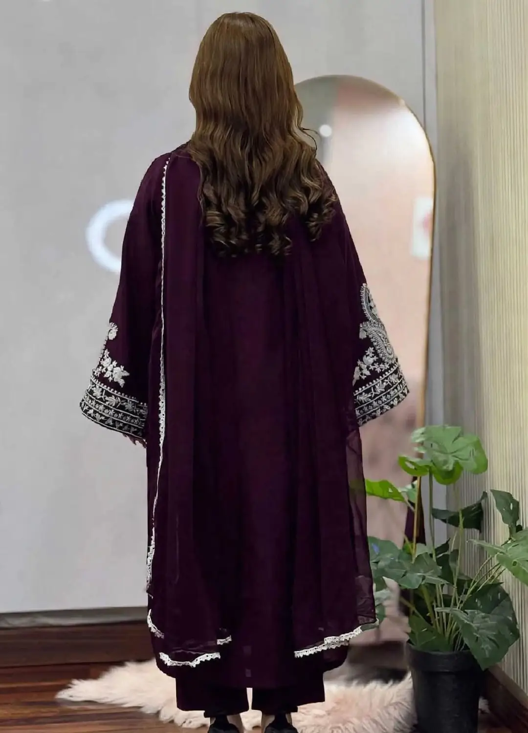 3 Pcs Women's Unstitched Embroidered Suit
