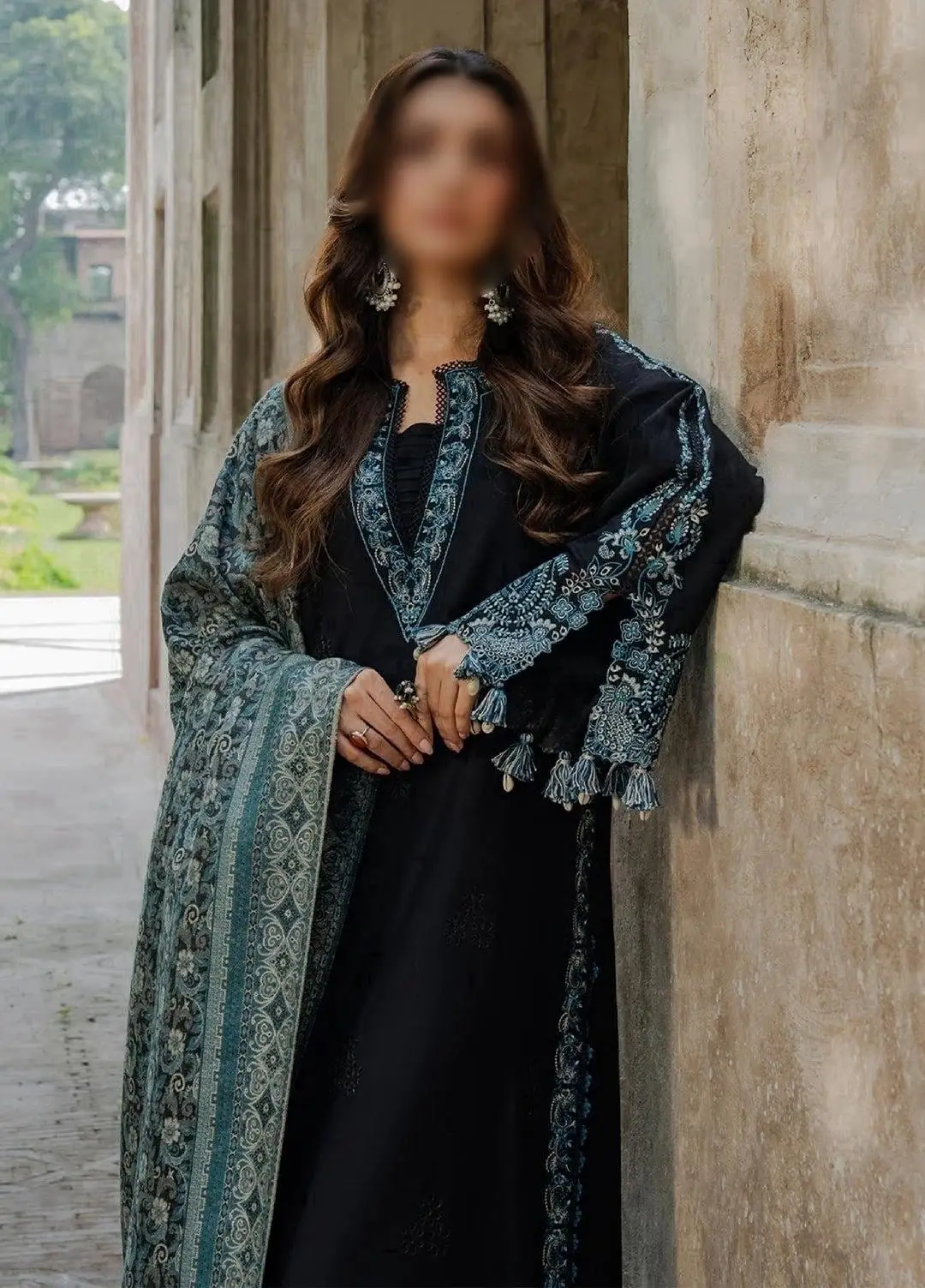 3 Pcs Women's Unstitched Embroidered Suit