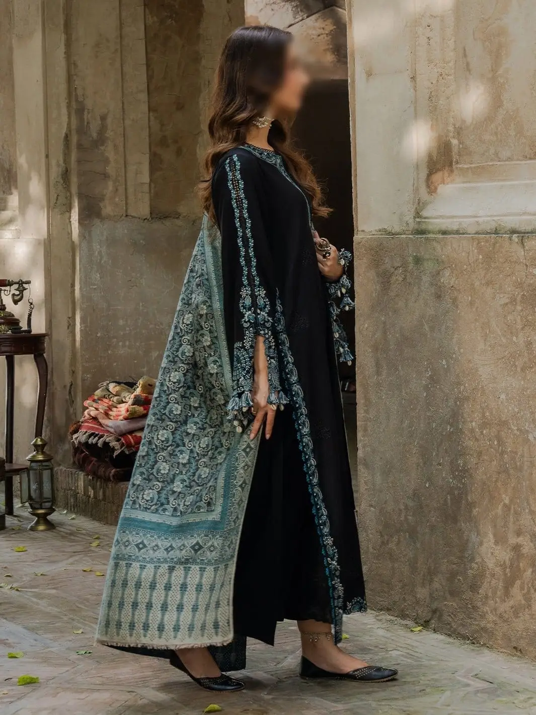 3 Pcs Women's Unstitched Embroidered Suit