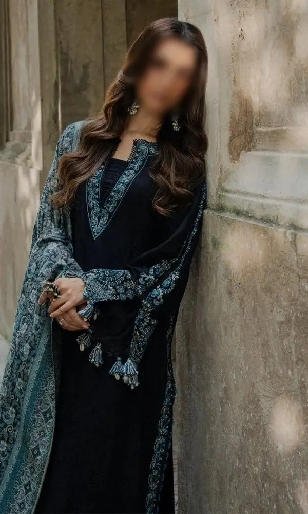 3 Pcs Women's Unstitched Embroidered Suit