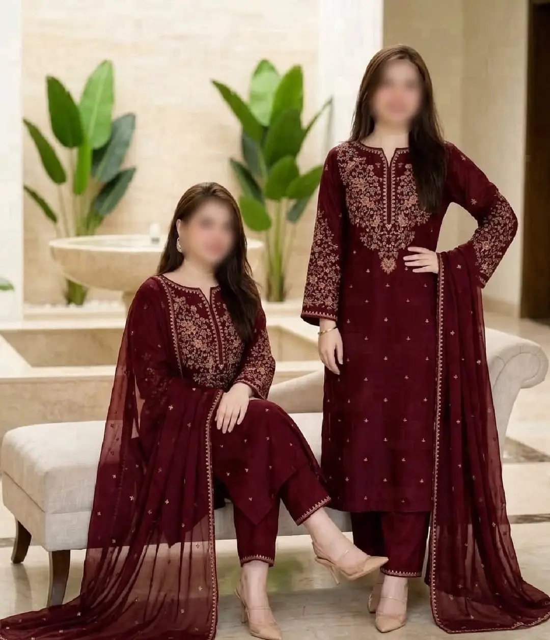 3 Pcs Women's Unstitched Embroidered Suit