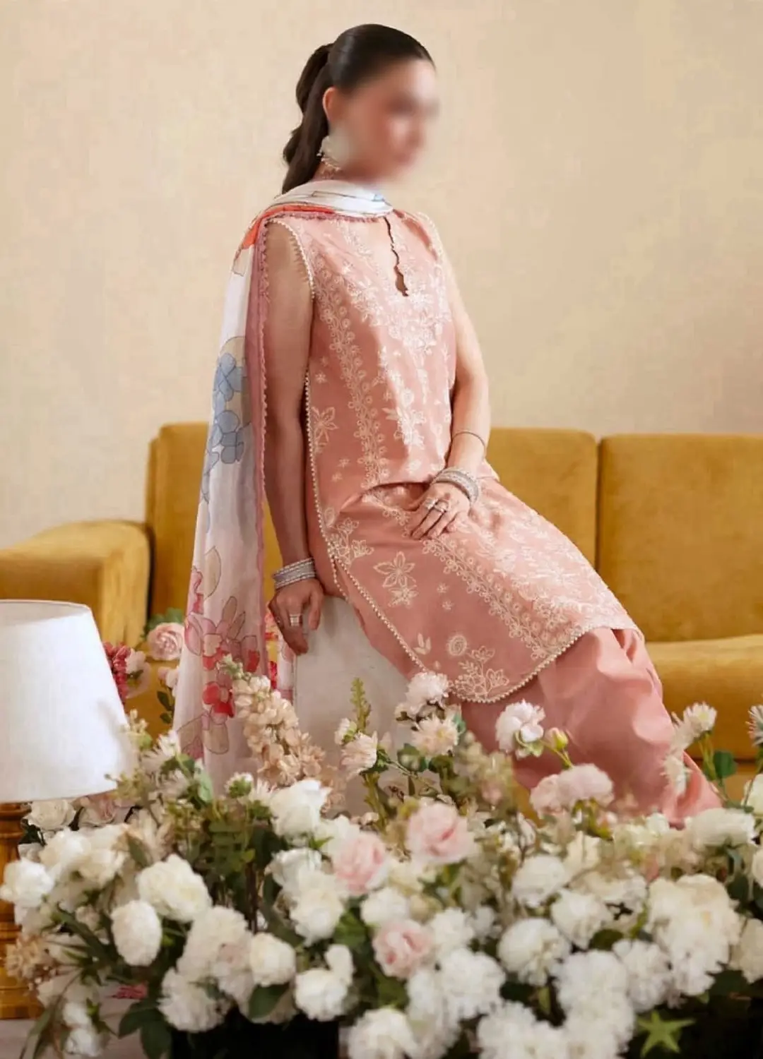 3 Pcs Women's Unstitched Embroidered Suit