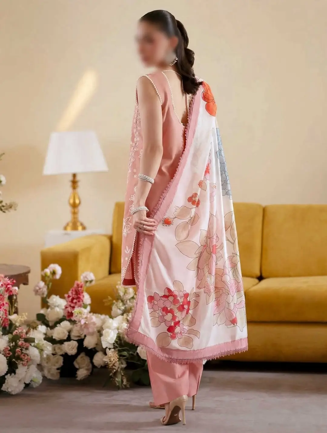 3 Pcs Women's Unstitched Embroidered Suit