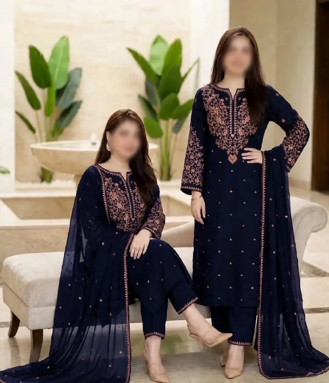 3 Pcs Women's Unstitched Embroidered Suit