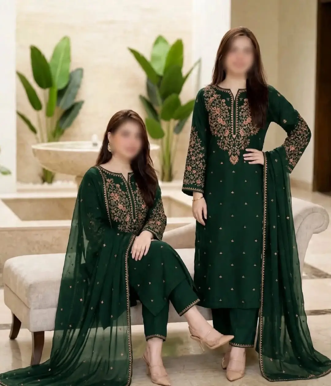 3 Pcs Women's Unstitched Embroidered Suit