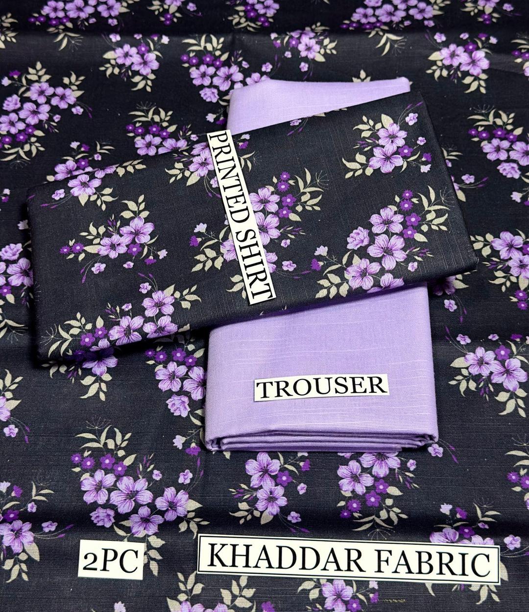 2 Pcs Women's Unstitched Khaddar Digital Print Suit
