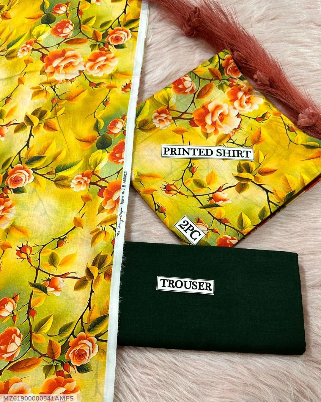 2 Pcs Women's Unstitched Digital Print Suit