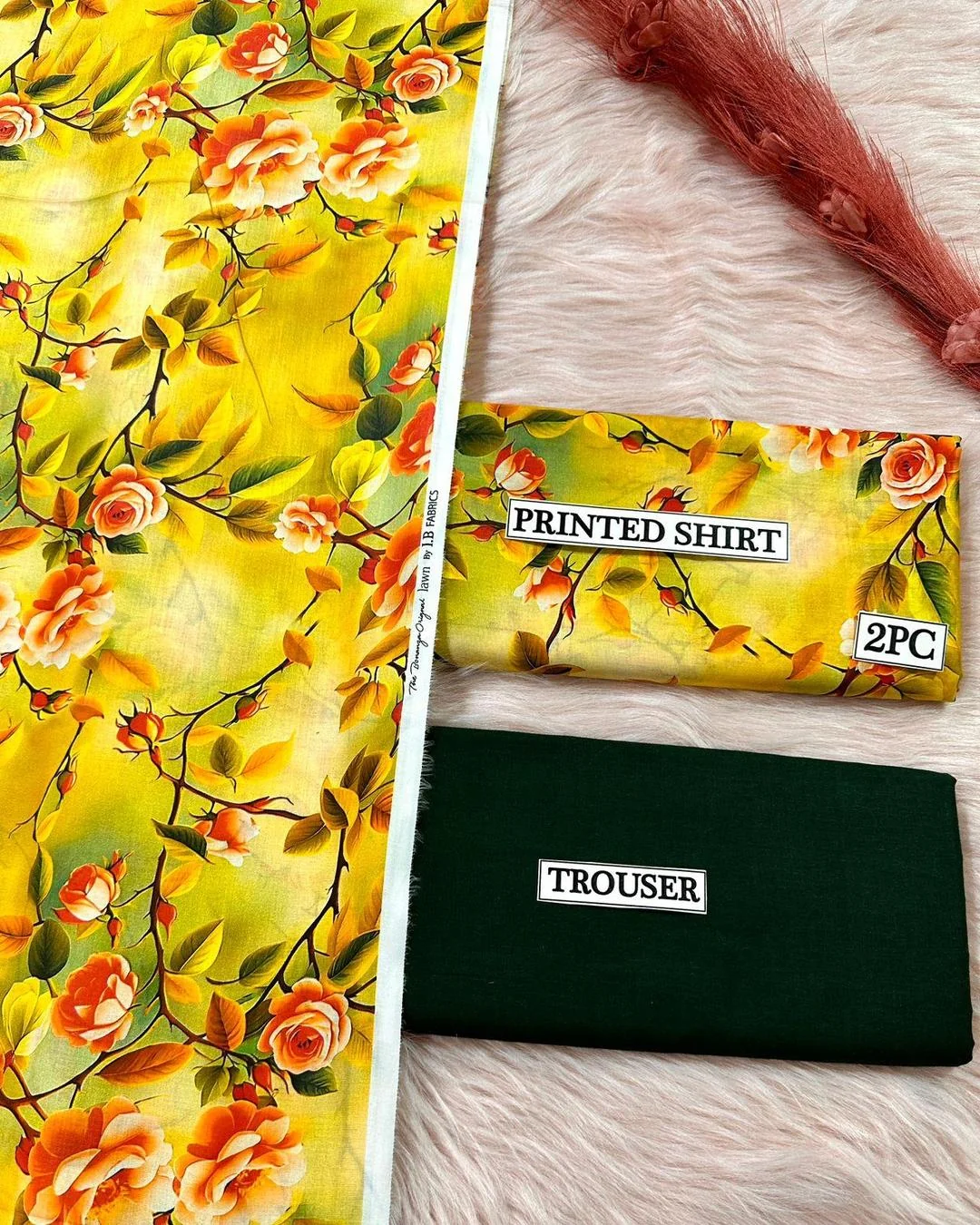 2 Pcs Women's Unstitched Digital Print Suit