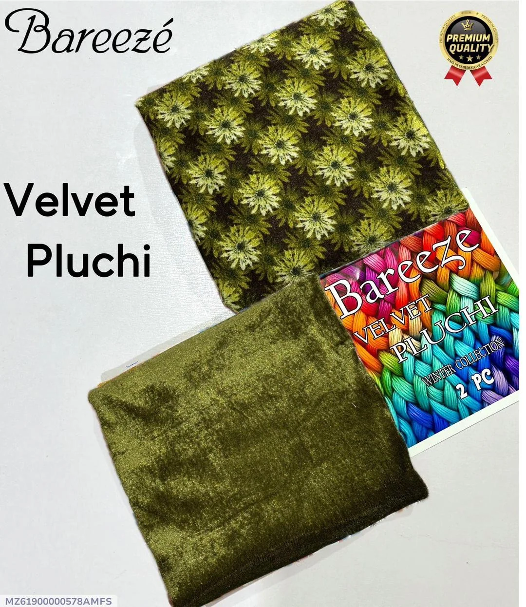 2 Pcs Women's Unstitched Printed Suit