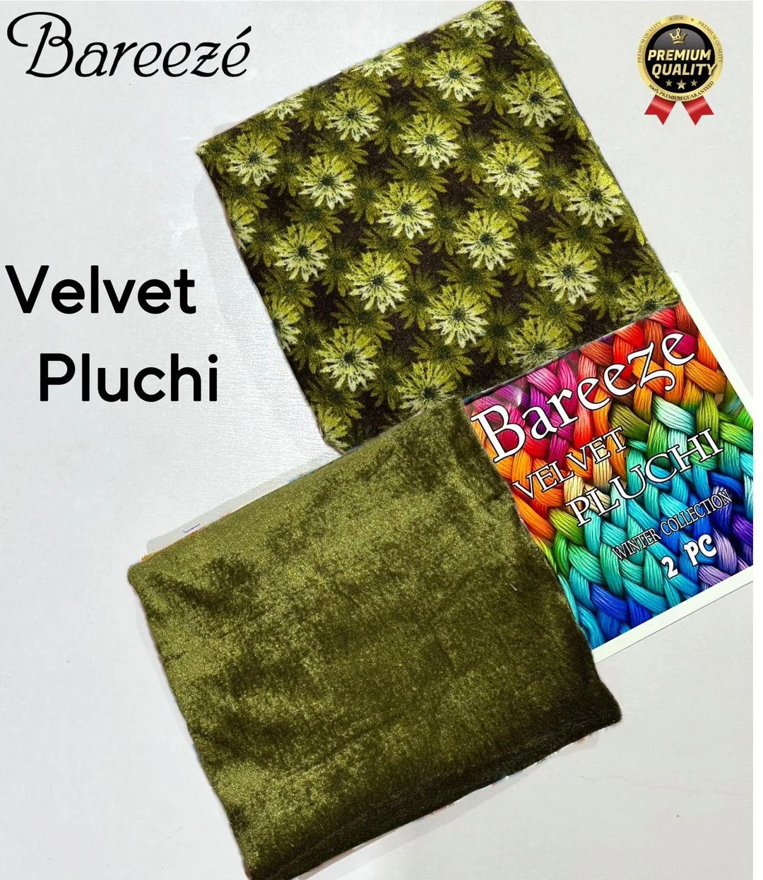 2 Pcs Women's Unstitched Printed Suit