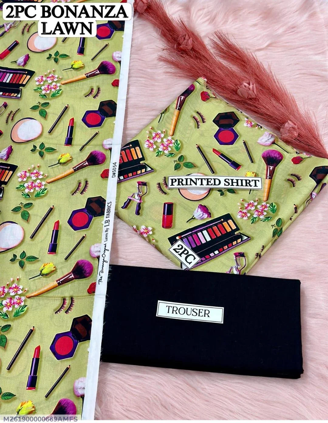 2 Pcs Women's Unstitched Digital Print Suit