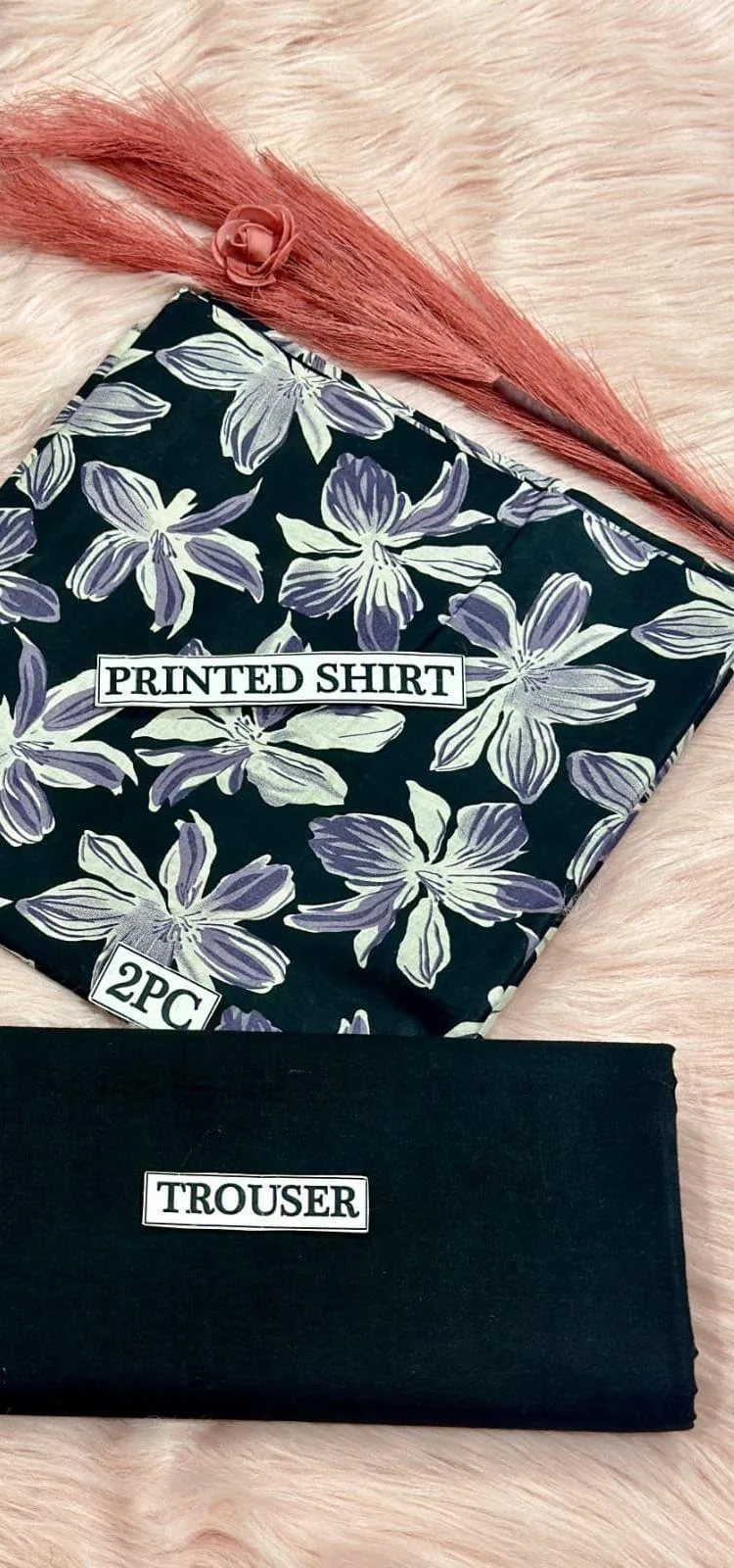 2 Pcs Women's Unstitched Digital Print Suit