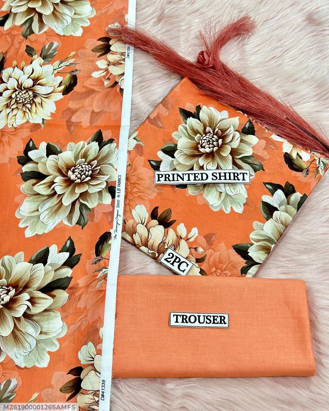 2 Pcs Women's Unstitched Digital Print Suit