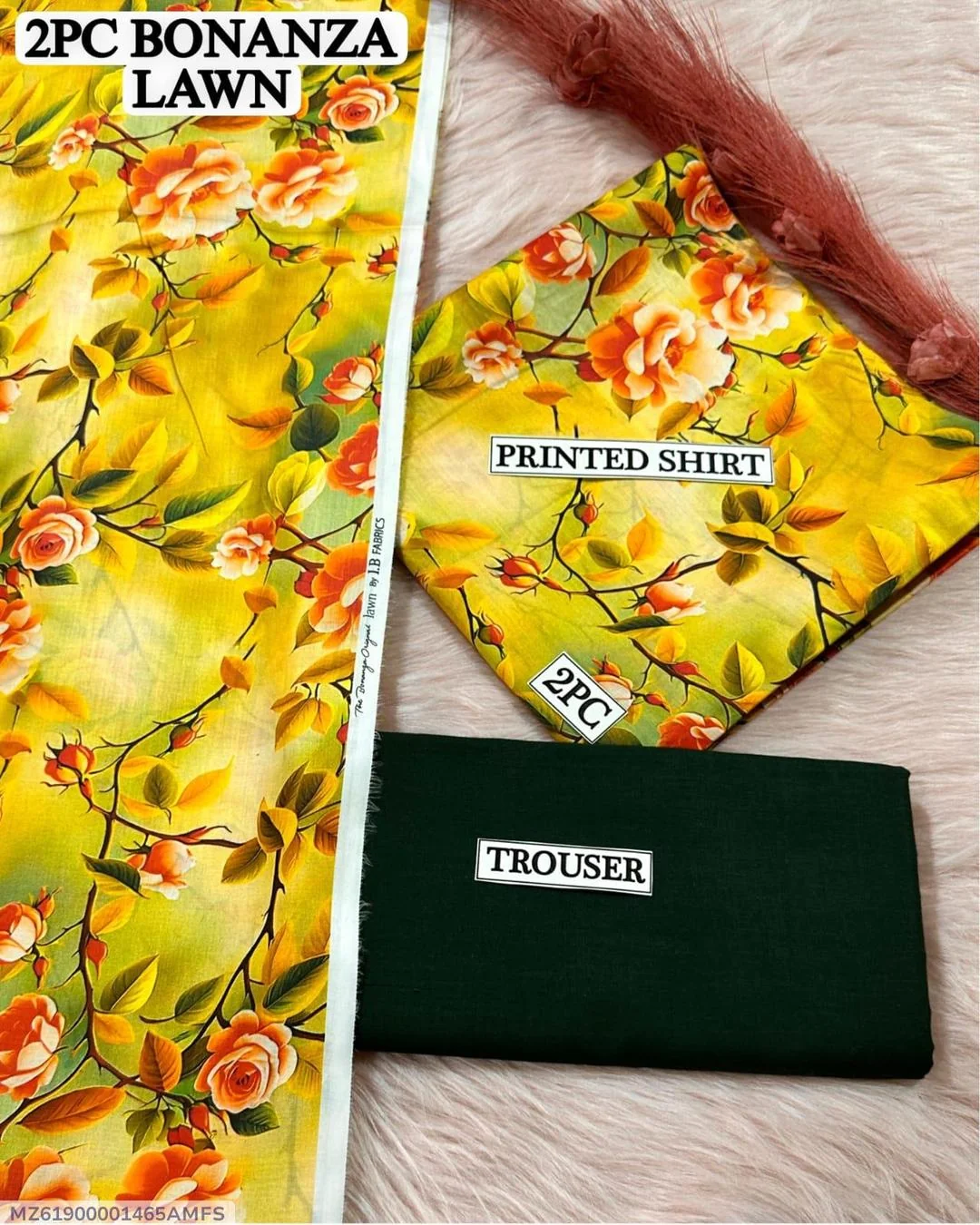 2 Pcs Women's Unstitched Digital Print Suit