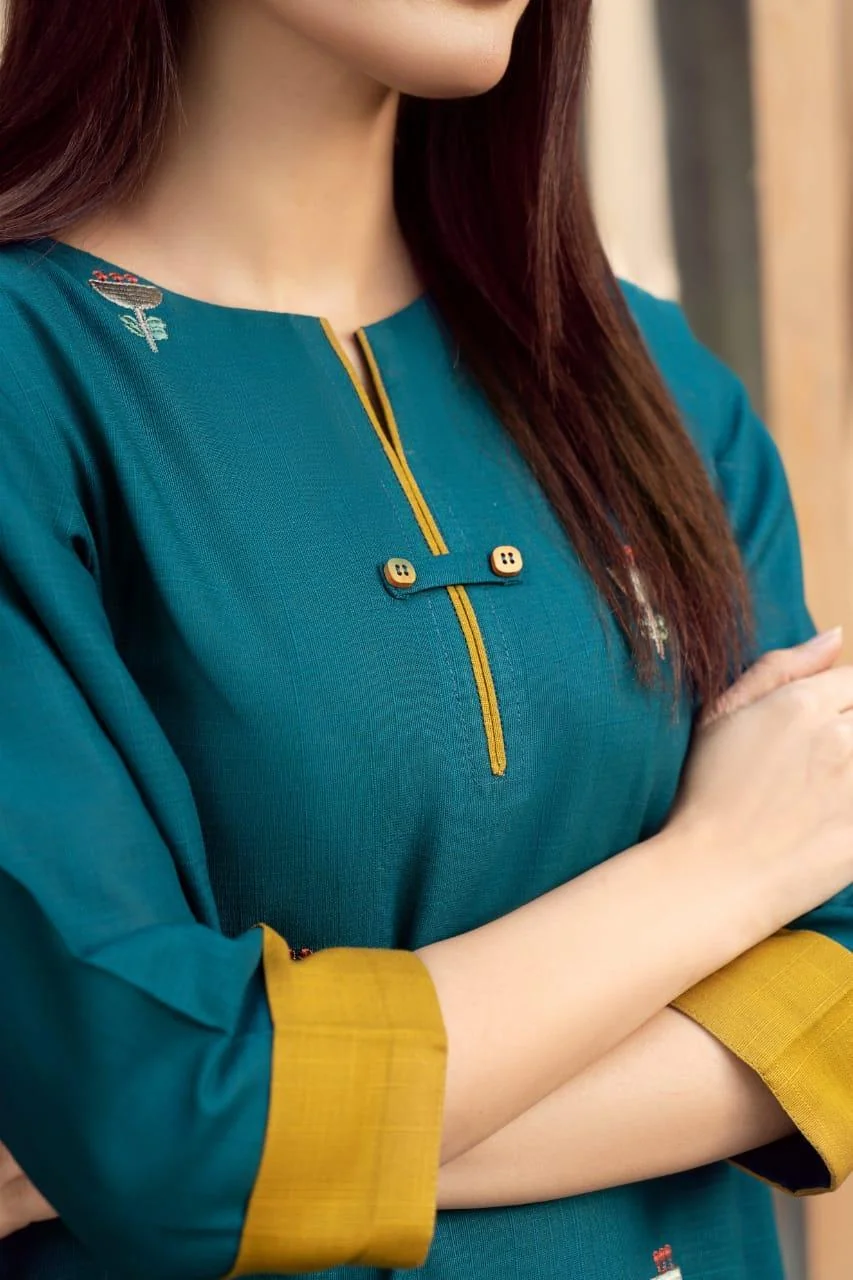 2 Pcs Women's Unstitched Embroidered Suit