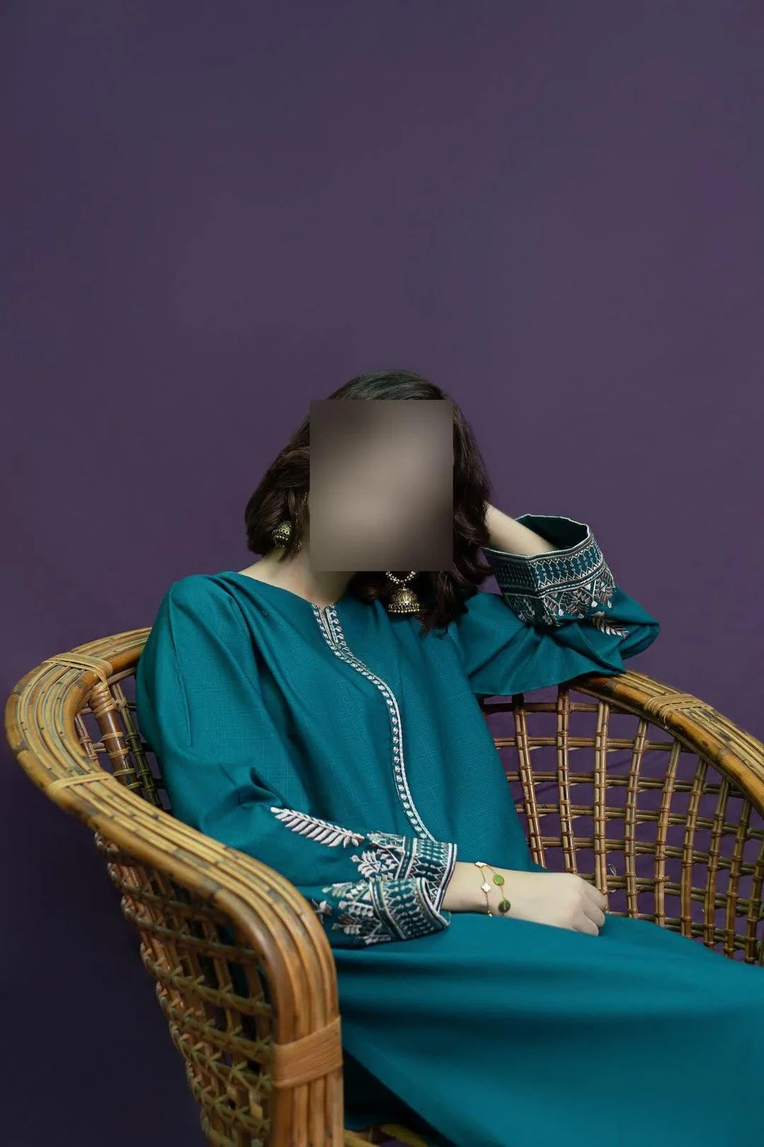 2 Pcs Women's Unstitched Embroidered Suit