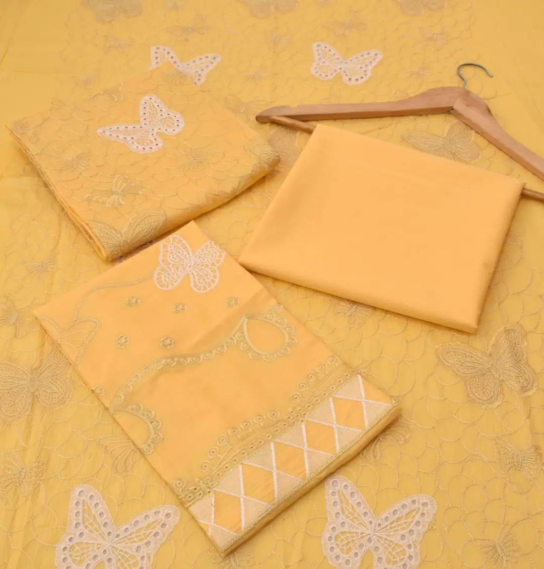 2 Pcs Women's Unstitched Embroidered Suit