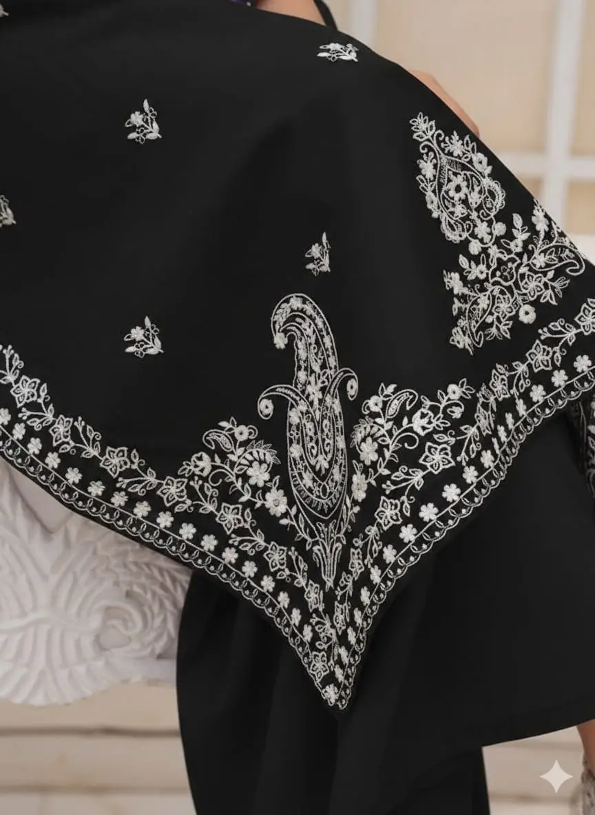 2 Pcs Women's Unstitched Embroidered Suit