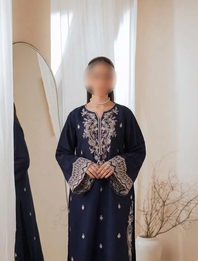 2 Pcs Women's Unstitched Embroidered Suit