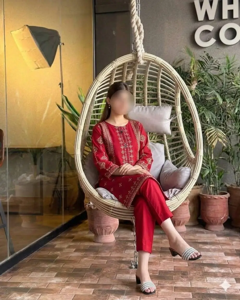 2 Pcs Women's Unstitched Embroidered Suit