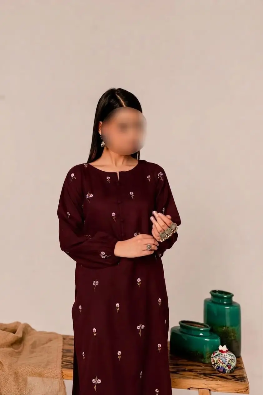 2 Pcs Women's Unstitched Embroidered Suit