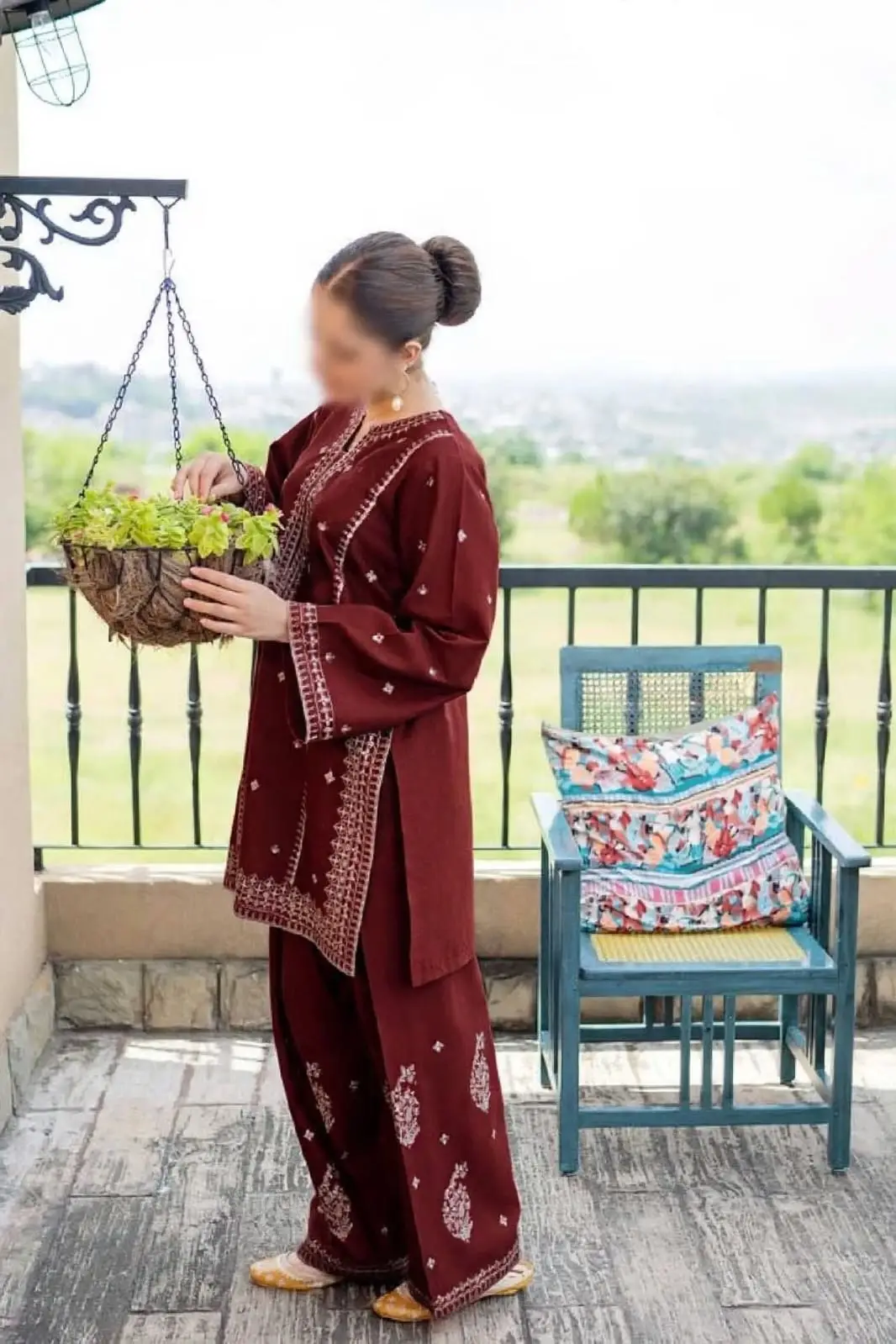 2 Pcs Women's Unstitched Embroidered Suit