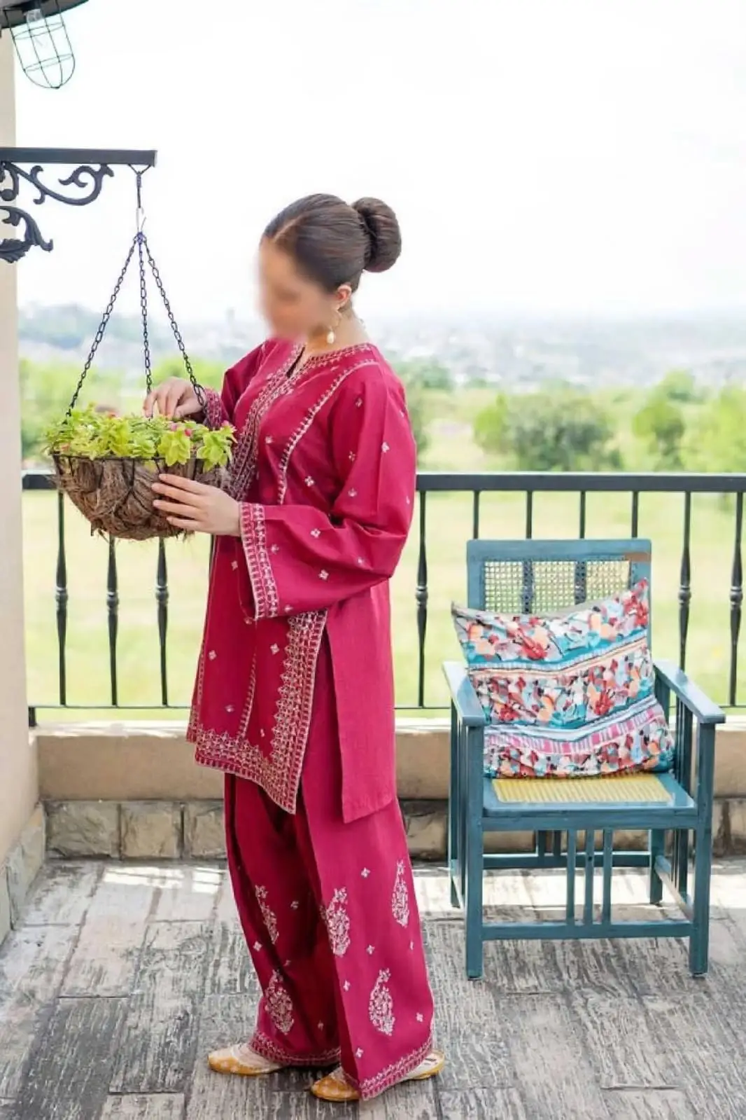 2 Pcs Women's Unstitched Embroidered Suit