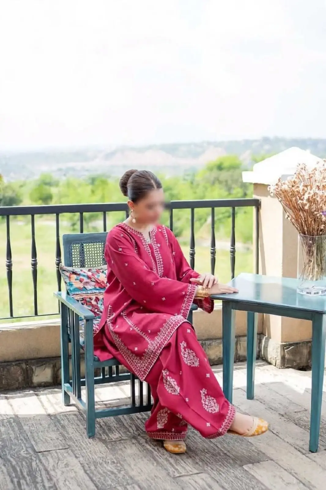 2 Pcs Women's Unstitched Embroidered Suit