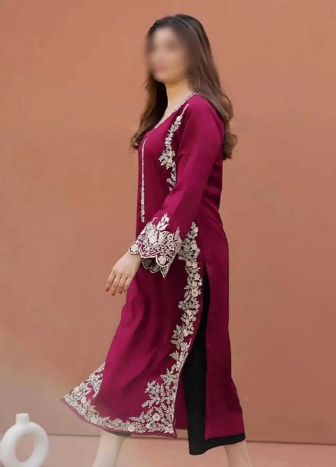 2 Pcs Women's Unstitched Embroidered Suit