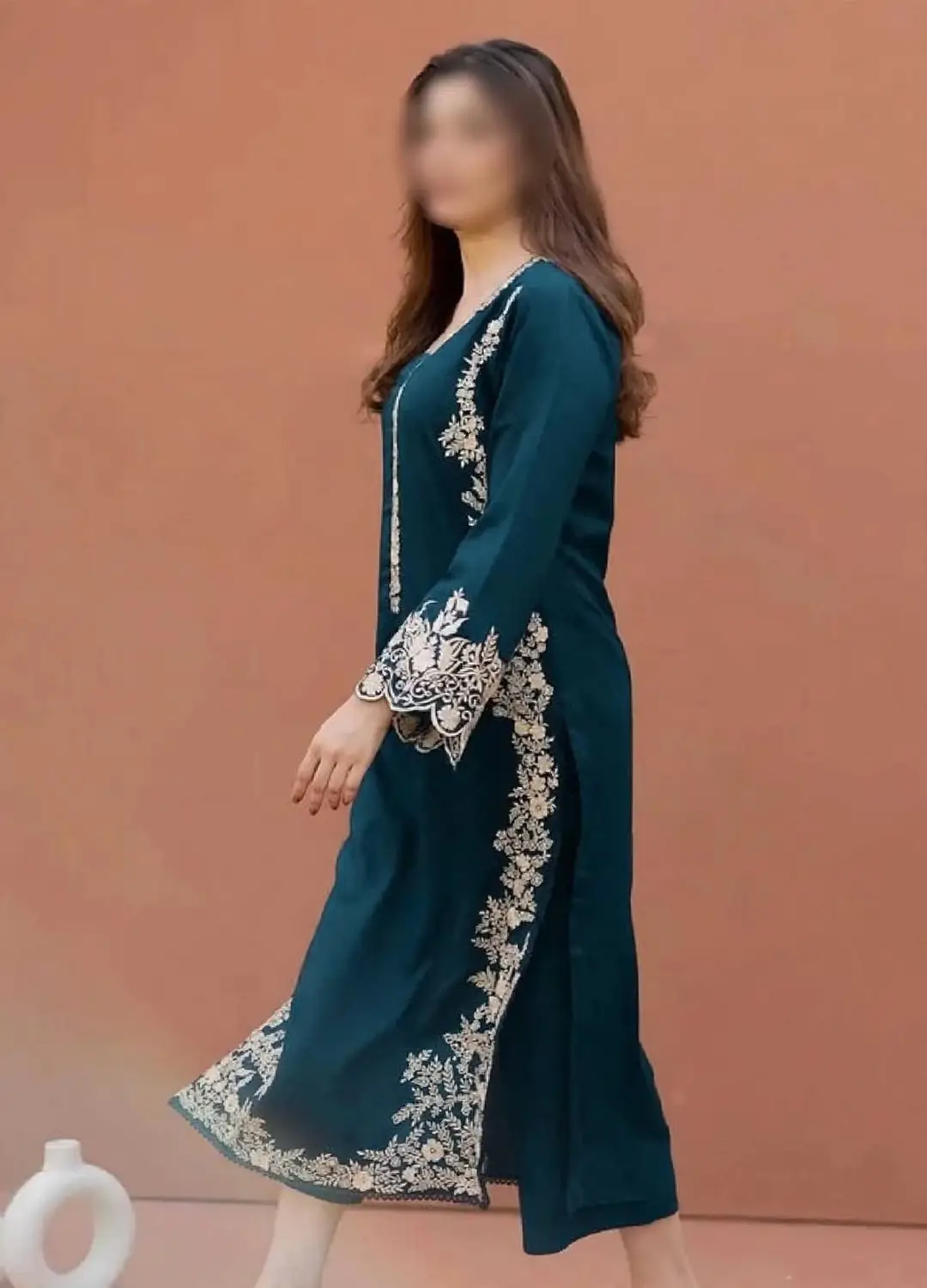 2 Pcs Women's Unstitched Embroidered Suit