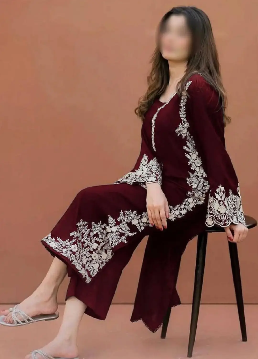 2 Pcs Women's Unstitched Embroidered Suit