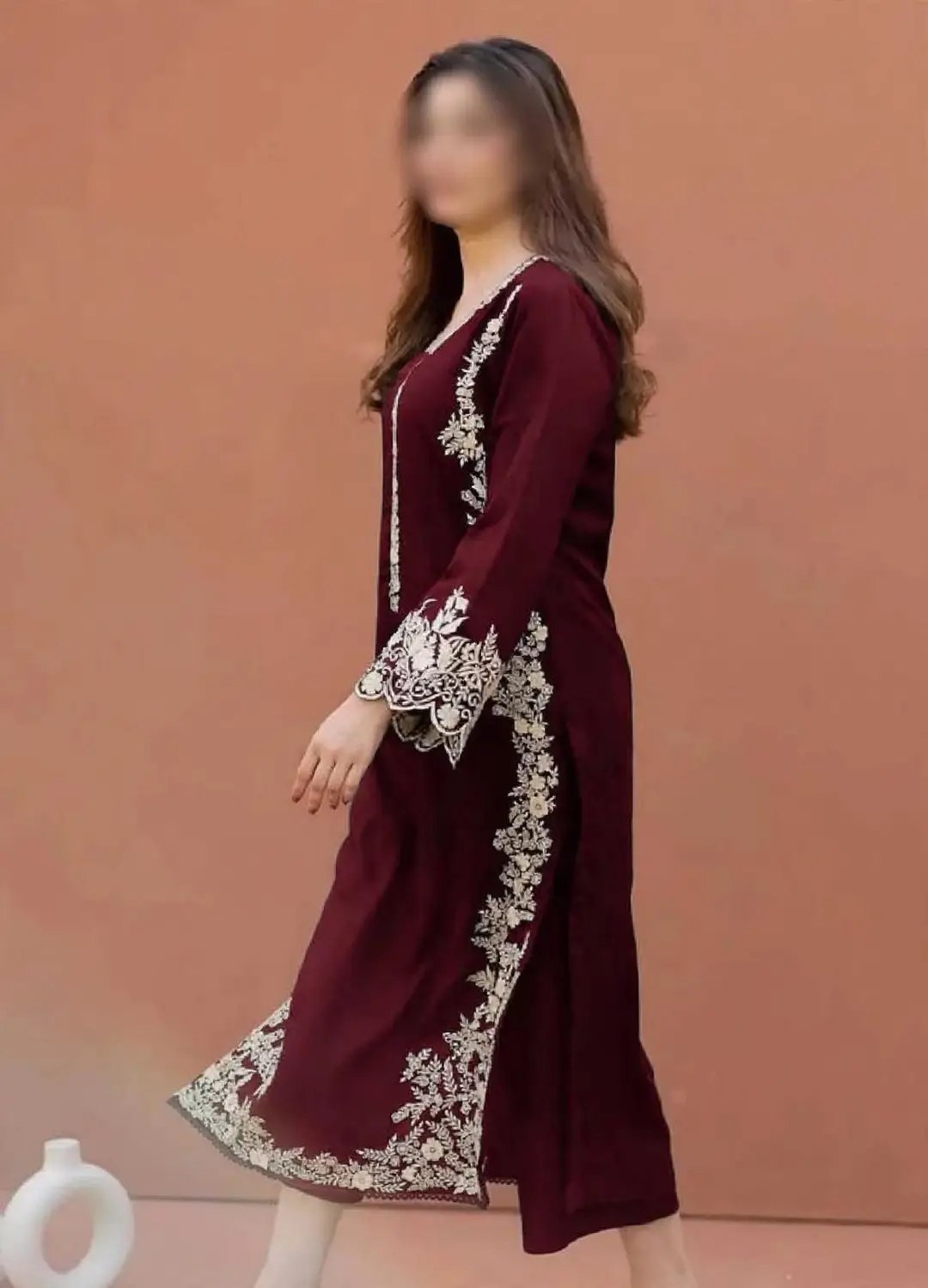 2 Pcs Women's Unstitched Embroidered Suit