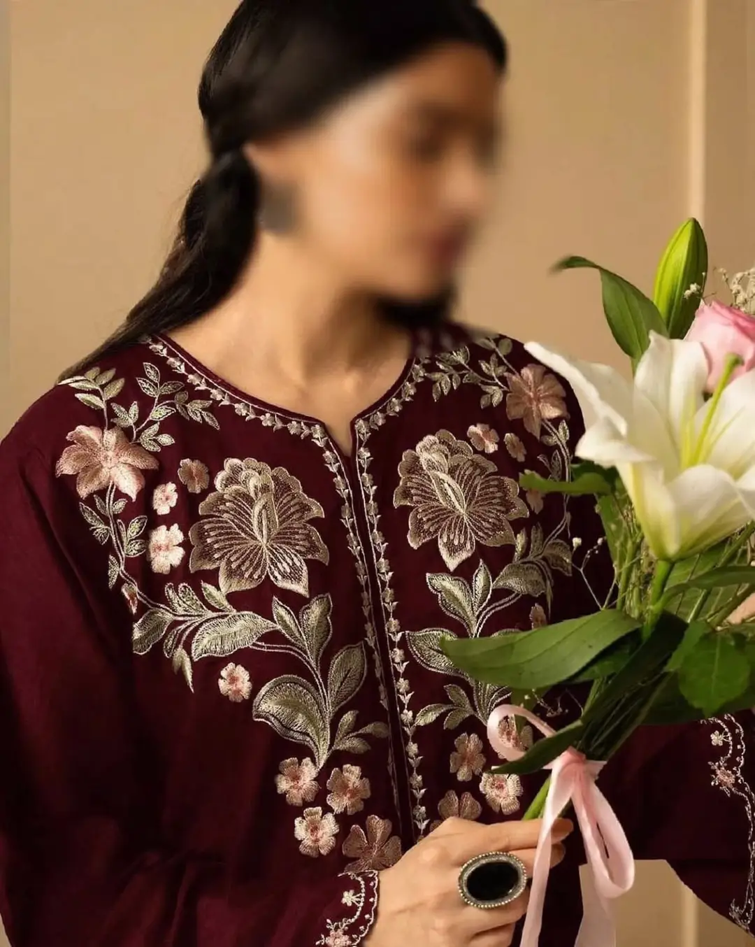 2 Pcs Women's Unstitched Embroidered Suit