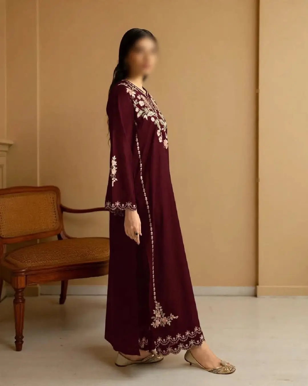 2 Pcs Women's Unstitched Embroidered Suit
