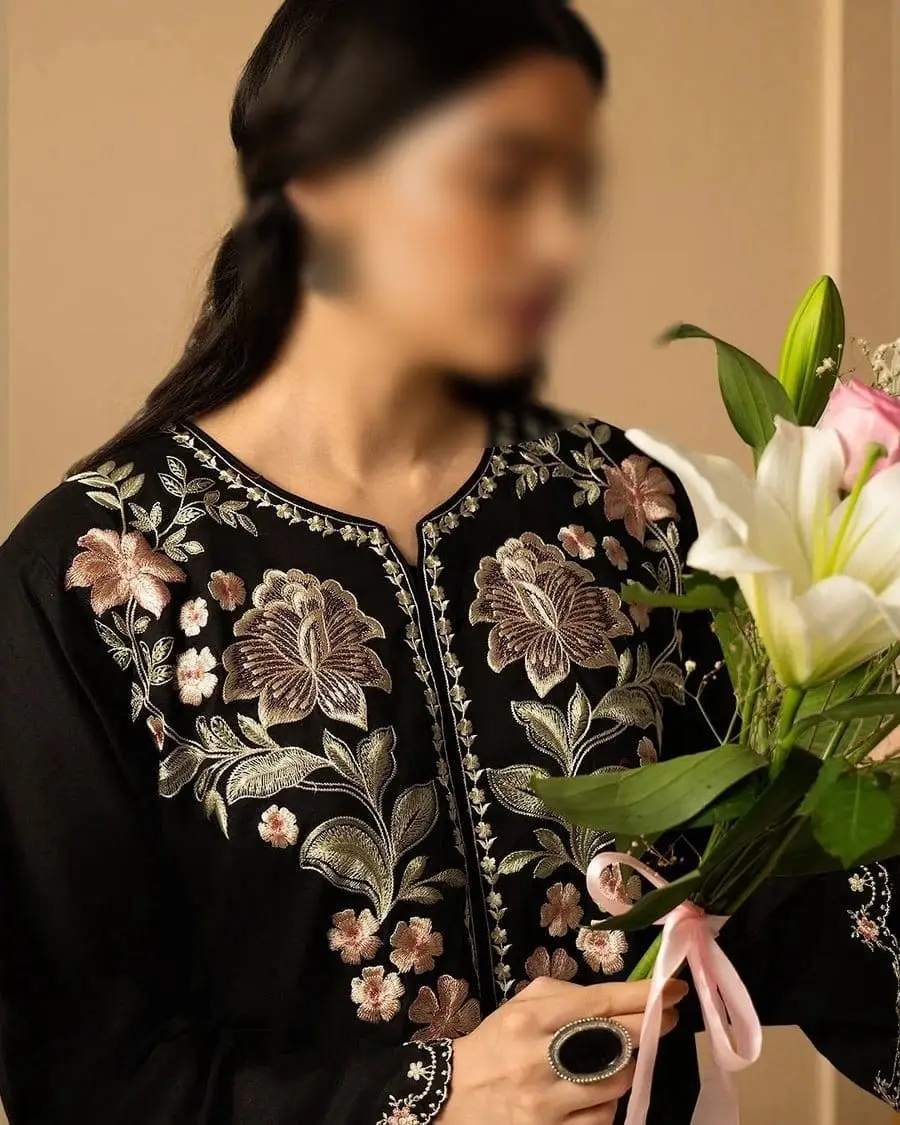 2 Pcs Women's Unstitched Embroidered Suit