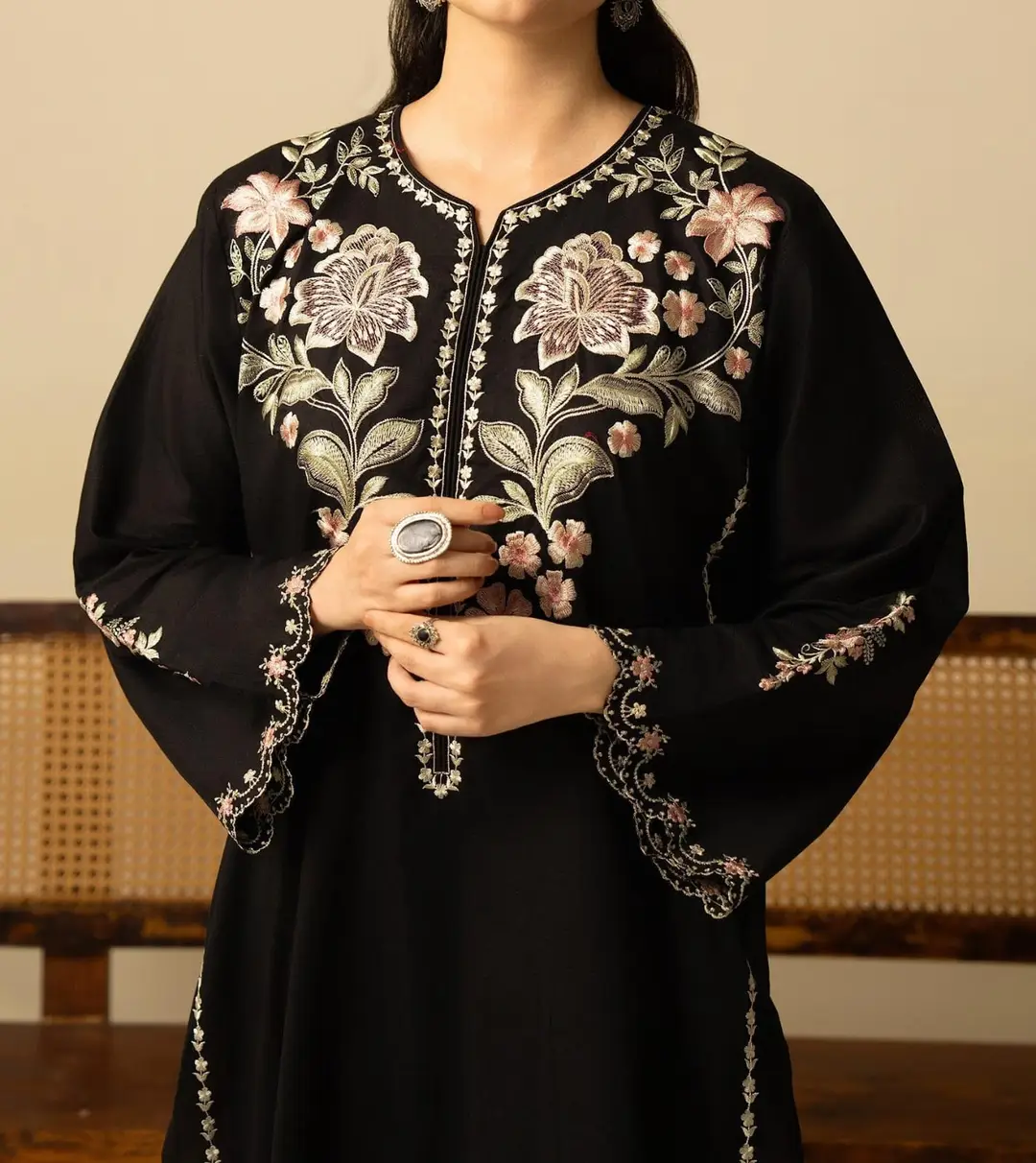 2 Pcs Women's Unstitched Embroidered Suit