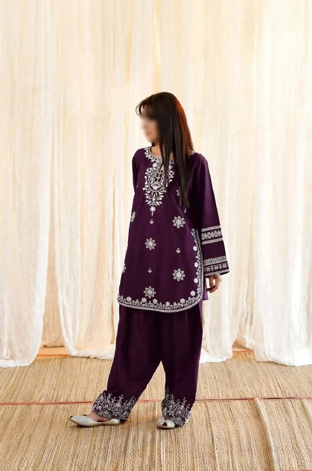 2 Pcs Women's Unstitched Embroidered Suit