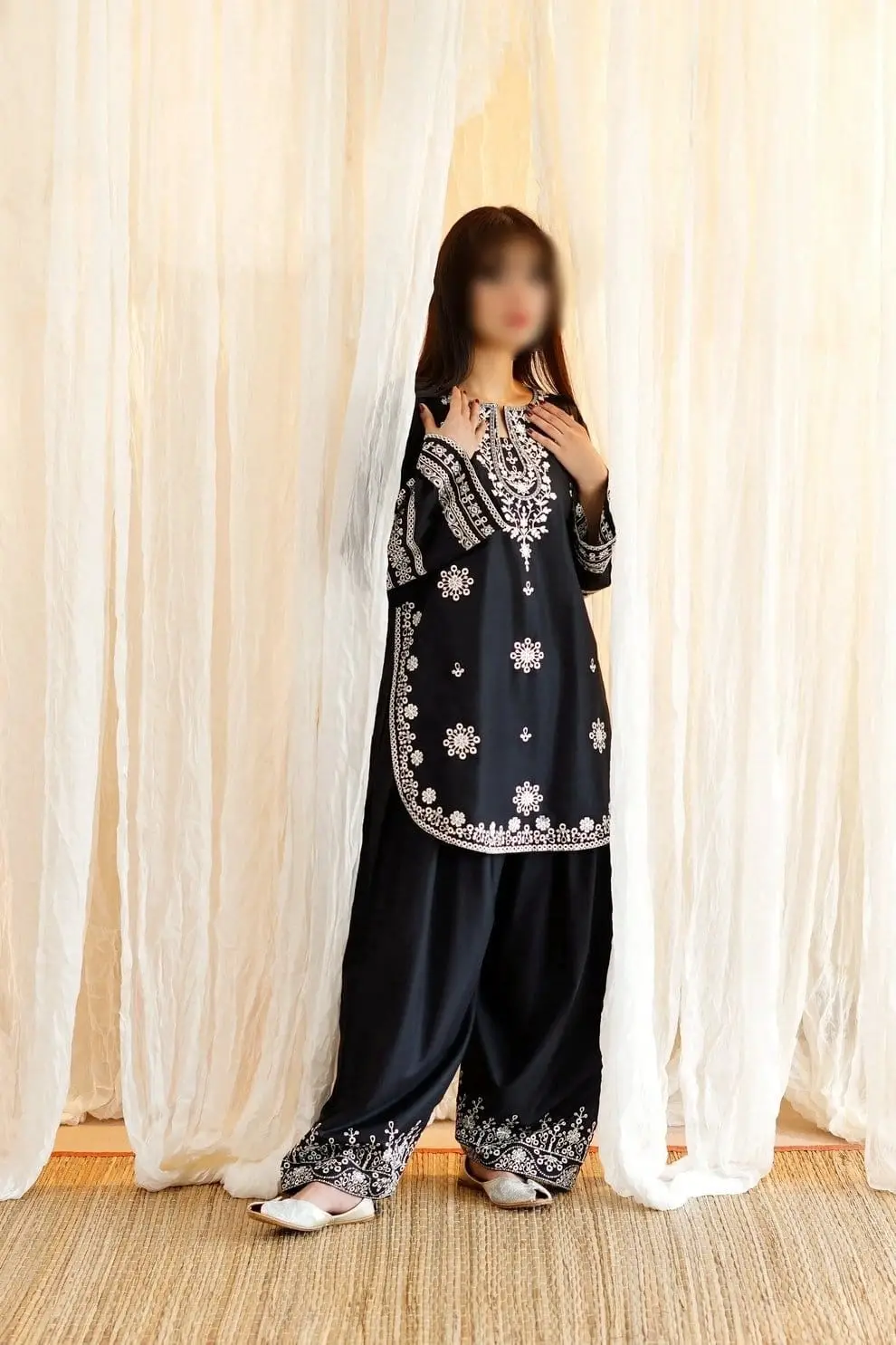 2 Pcs Women's Unstitched Embroidered Suit
