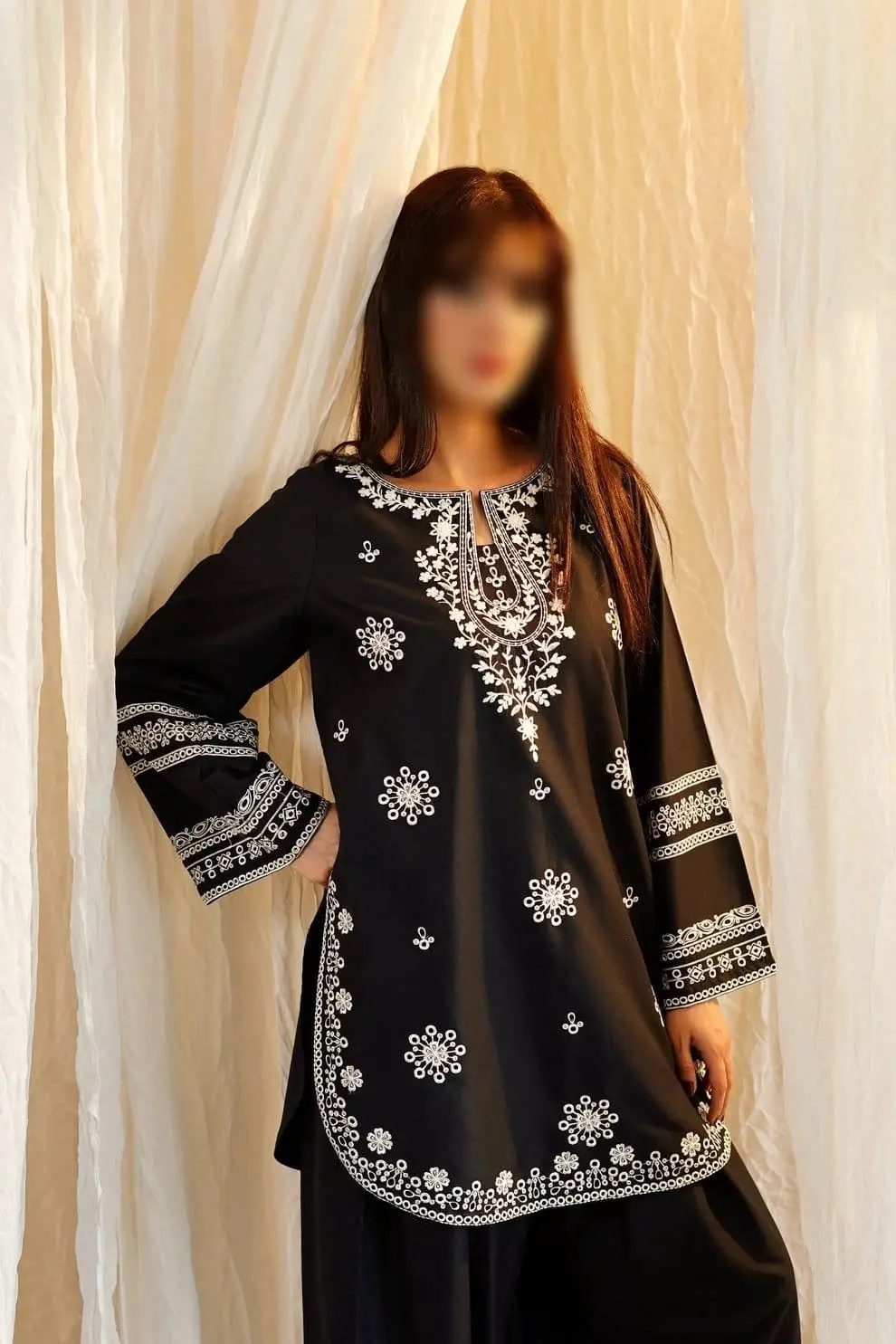 2 Pcs Women's Unstitched Embroidered Suit