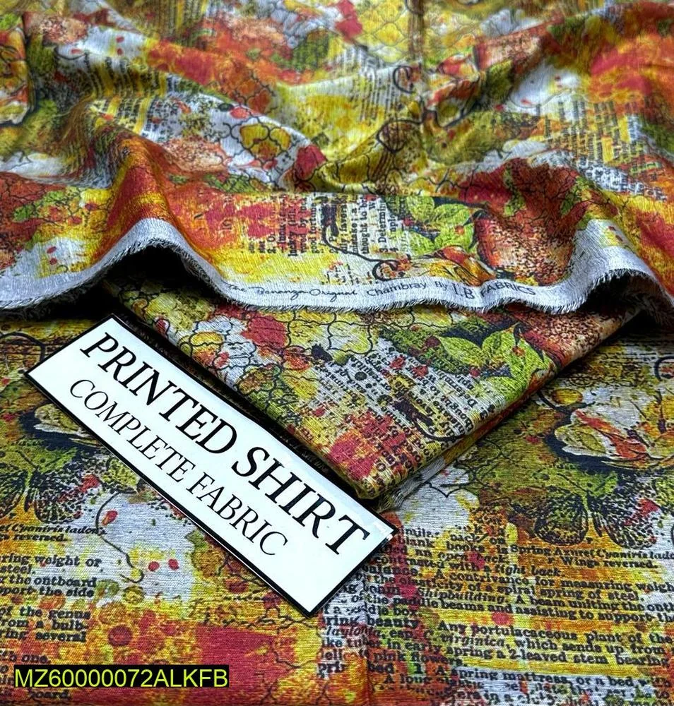 2 Pcs Women's Unstitched Shamray Printed Suit
