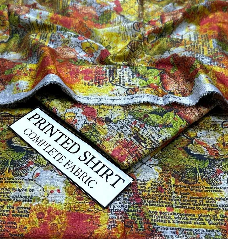 2 Pcs Women's Unstitched Shamray Printed Suit