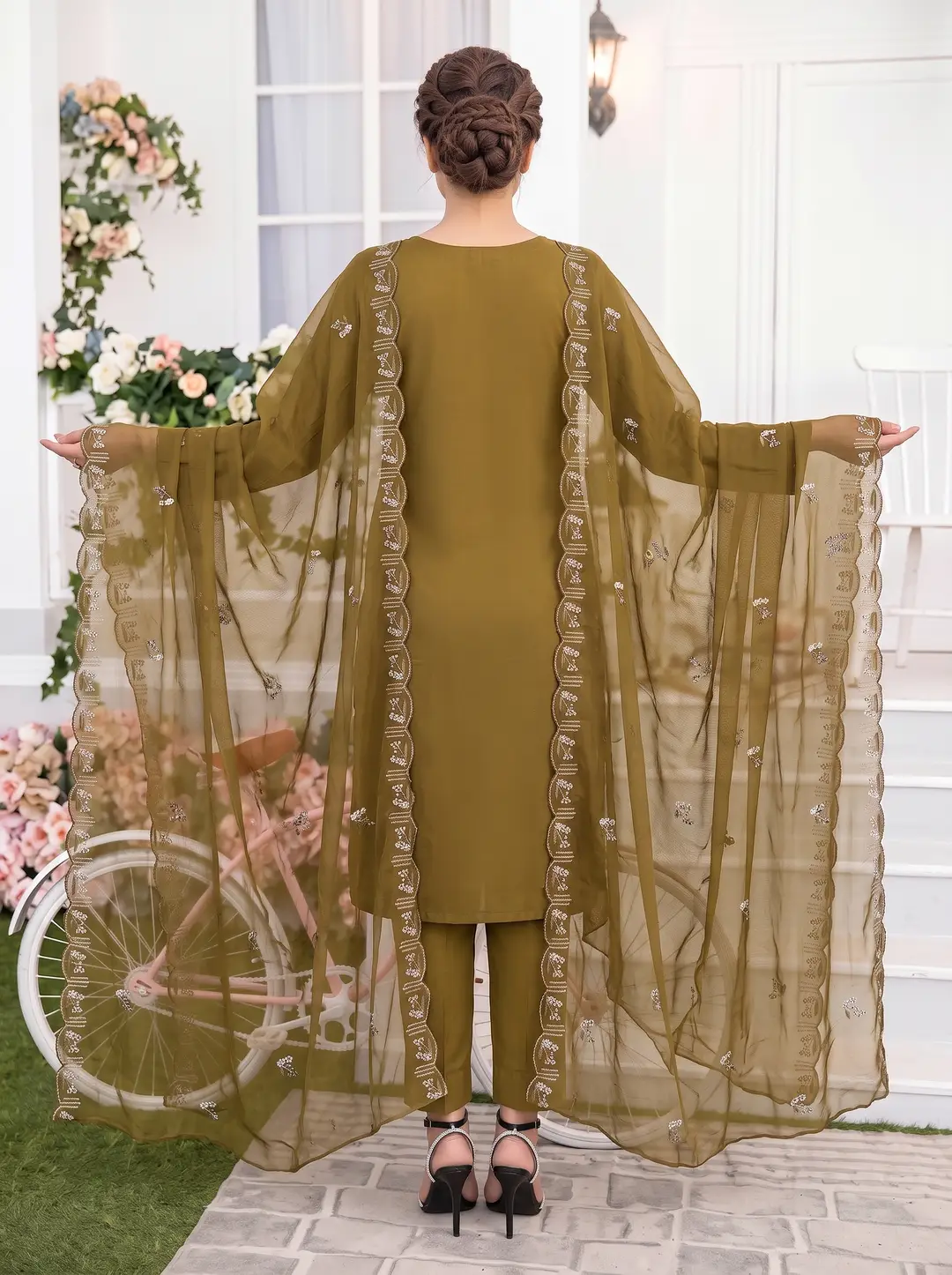 3-Piece Unstitched Embroidered Linen
