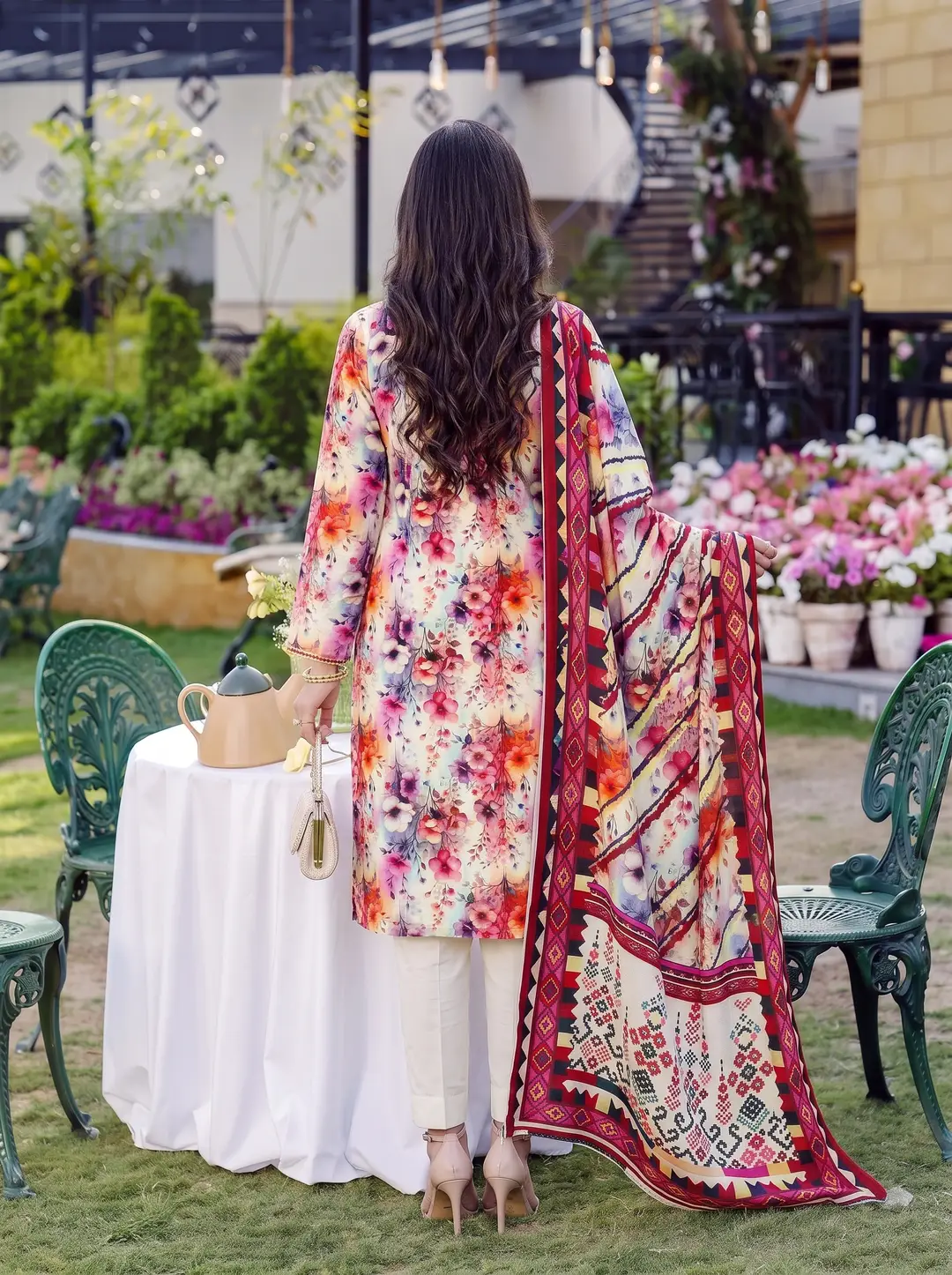 3 Pcs Women's Unstitched Printed linen Suit