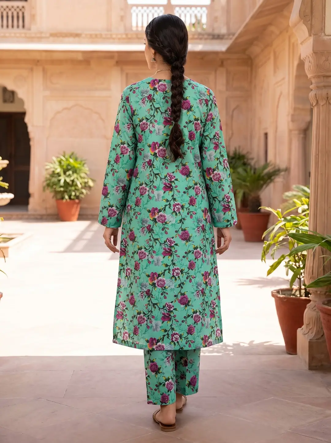 2 Pcs Women's Unstitched Digital Print Suit