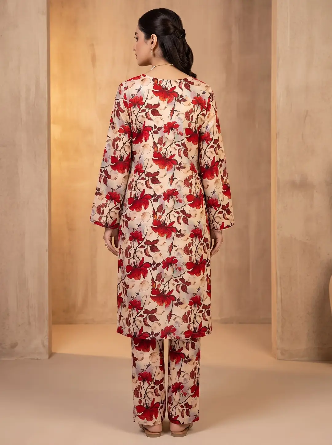 2 Pcs Women's Unstitched Printed Suit