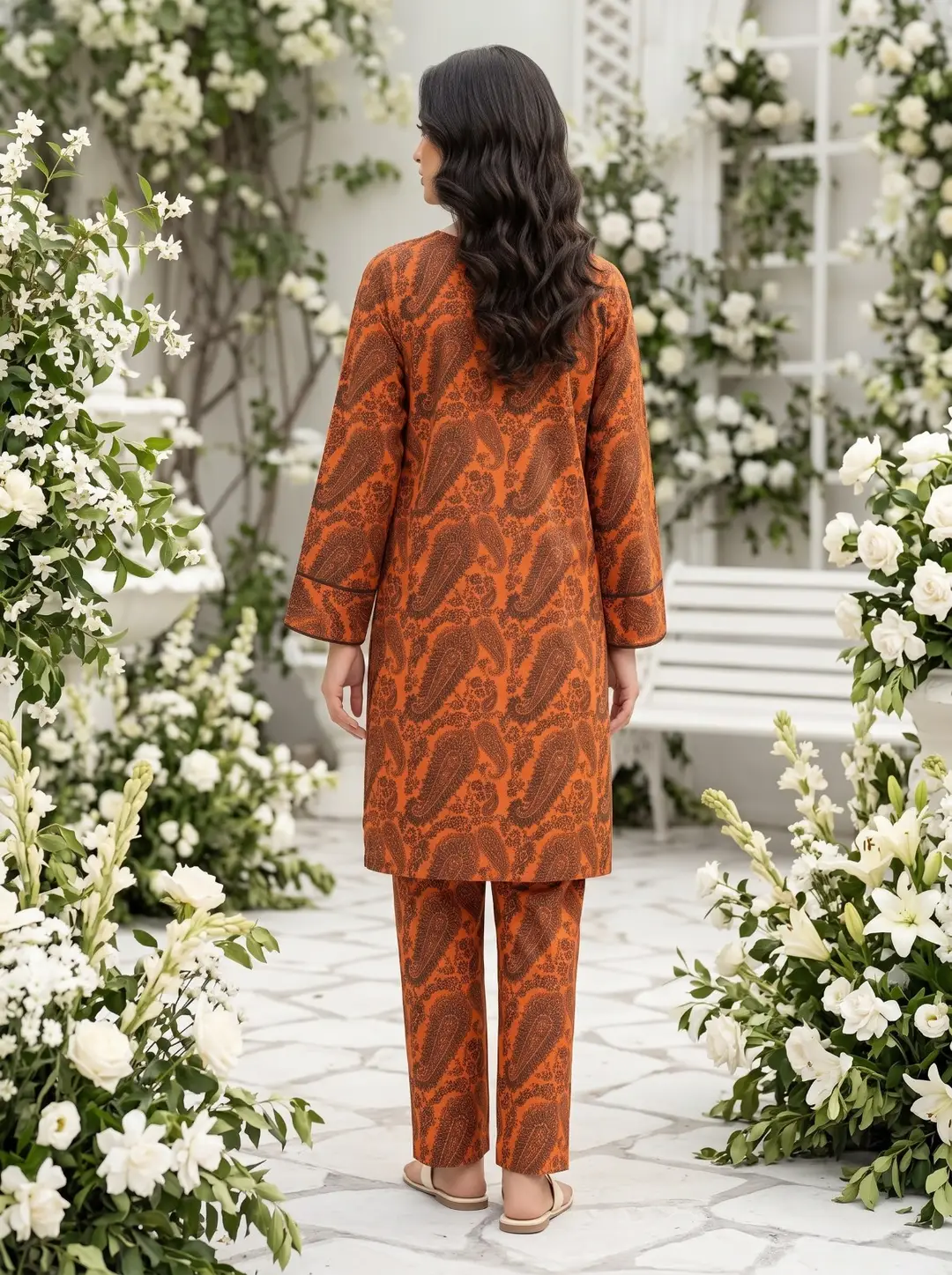 2 Pcs Women's Unstitched Printed Suit