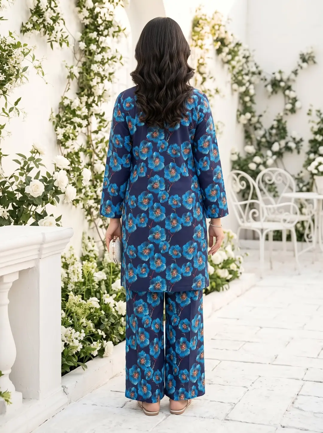2 Pcs Women's Unstitched Printed Suit