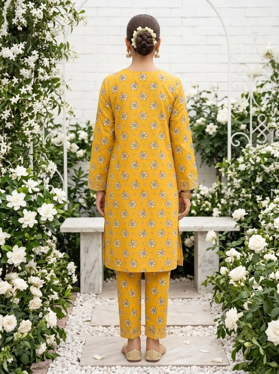 2 Pcs Women's Unstitched Printed Suit
