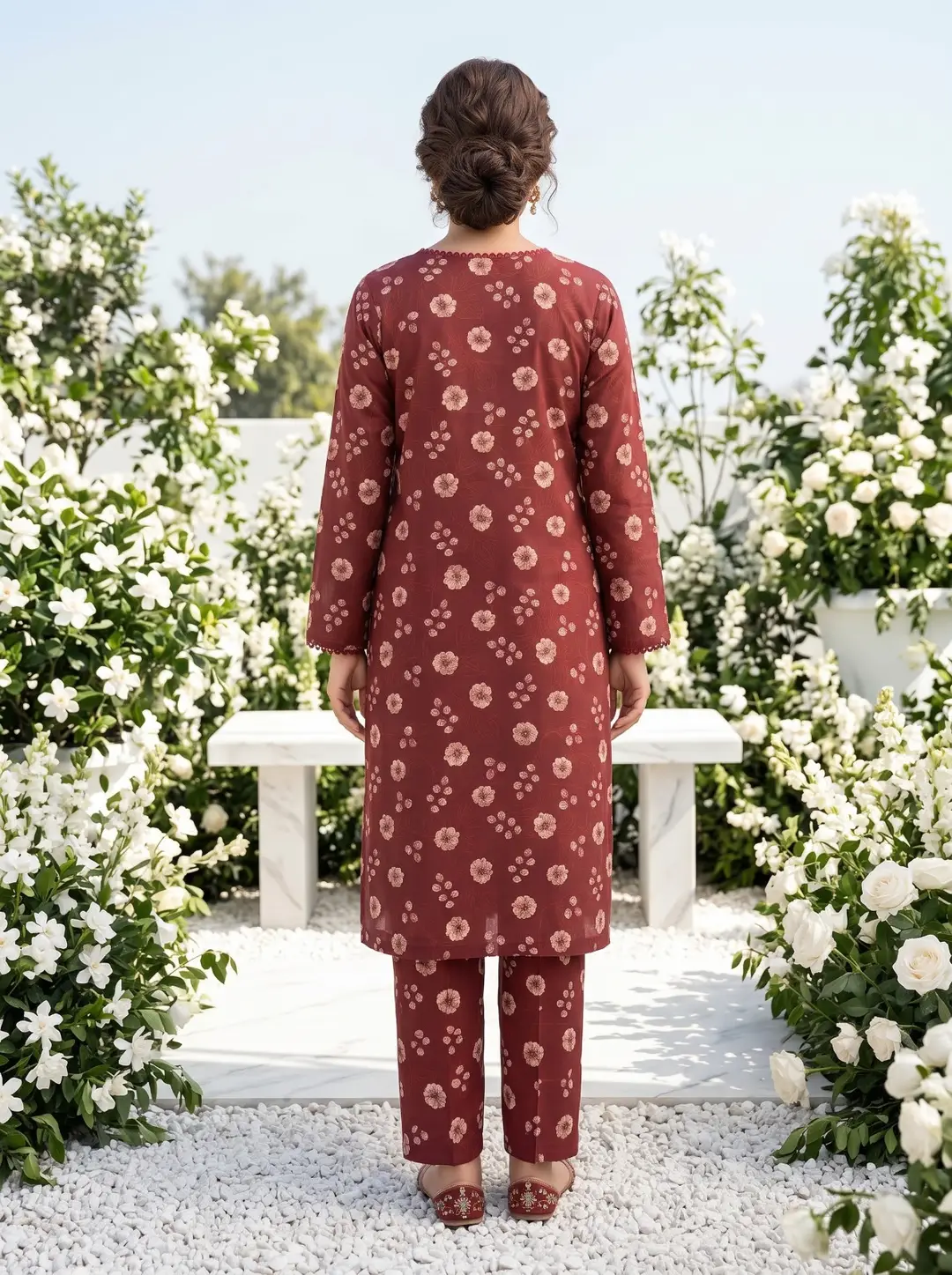 2 Pcs Women's Unstitched Printed Suit
